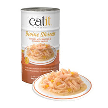 Charger l'image dans la galerie, Garnitures Catit Divine Shreds, Poulet avec saumon et citrouille en gelée, 4 x conserves de 85 g