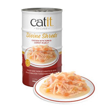 Charger l'image dans la galerie, Garnitures Catit Divine Shreds, Poulet avec thon et carotte en gelée, 4 x conserves de 85 g