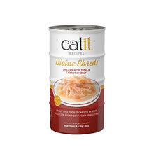 Charger l'image dans la galerie, Garnitures Catit Divine Shreds, Poulet avec thon et carotte en gelée, 4 x conserves de 85 g
