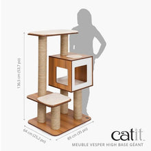 Charger l'image dans la galerie, Meuble Catit Vesper Base Géante, noyer, 89 x 64 x 133 cm