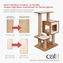 Charger l'image dans la galerie, Meuble Catit Vesper Base Géante, noyer, 89 x 64 x 133 cm