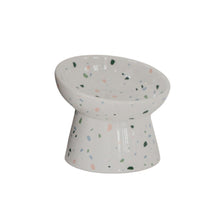 Charger l'image dans la galerie, Dexypaws Bol surélevé en céramique pour chat 8.8 oz - Terrazzo