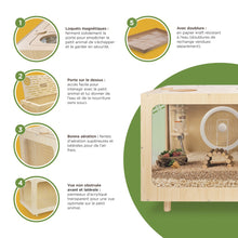 Charger l'image dans la galerie, Living World Habitat Maisonnette pour hamster - 80 x 40 x 47 cm