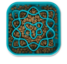 Charger l'image dans la galerie, Messy Mutts Bol Ralentisseur Carré Pour Chien, vert