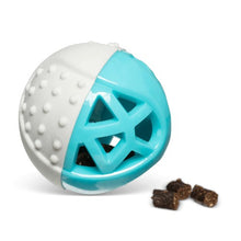 Charger l'image dans la galerie, Messy Mutts "Totally Pooched, Catch 'N Squeak" Jouet balle en caoutchouc pour chien, Bleue