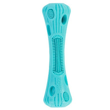 Charger l'image dans la galerie, Messy Mutts "Totally Pooched, Stuff 'n Brush" Jouet bâton en caoutchouc pour chien, Bleu