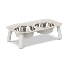 Charger l'image dans la galerie, Messy Mutts Bol double surélevé avec pattes ajustables, Gris clair