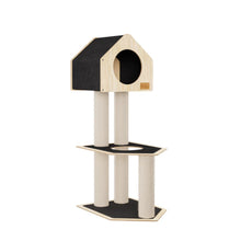 Charger l'image dans la galerie, Noba Arbre à chat Condo Deluxe avec corde Fique de haute qualité - Noir