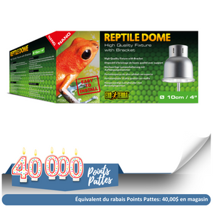 Dôme d’éclairage Reptile Dome NANO Exo Terra de haute qualité avec support, 40 W max.