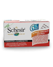 Charger l'image dans la galerie, Conserve pour chat Schesir - Thon et crevette paquet de 6 - Boutique Le Jardin Des Animaux -conserve pour chatBoutique Le Jardin Des Animauxc-53014