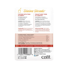 Charger l'image dans la galerie, Garniture Divine Shreds pour chats, Poulet avec thon et carotte, 75 g - Boutique Le Jardin Des Animaux -Gâterie pour chatBoutique Le Jardin Des Animaux44683