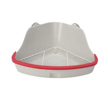 Charger l'image dans la galerie, Living World Bac à litières gris et rouge avec grillage large pour petits mammifères - Boutique Le Jardin Des Animaux -litière pour petit mammifèreBoutique Le Jardin Des Animaux61767