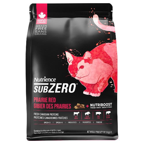 Aliment SubZero Nutrience Sans grains pour chats, formulation Gibier des prairies