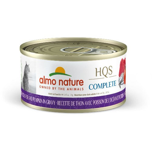 Almo Nature HQS Complete Chat - Thon avec poisson de l'océan et citrouille en sauce 70 gr