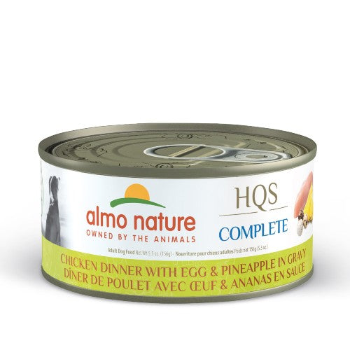 Almo Nature HQS Complete chien - Ragoût de poulet avec oeuf et ananas en sauce 156 gr