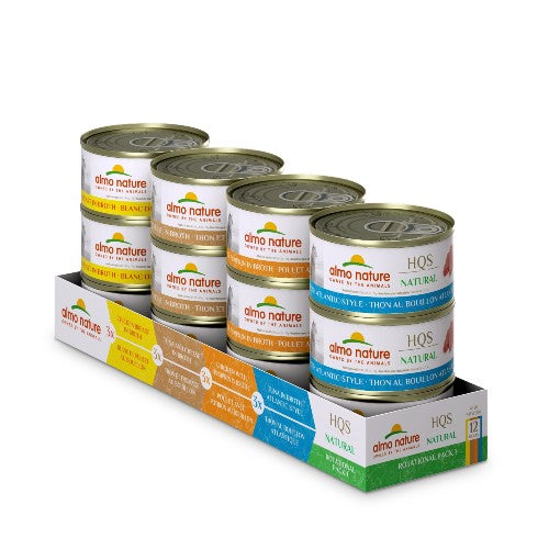 Almo Nature HQS Natural chat - Caisse rotationnel #1 - Poulet / thon 12 x 70 gr