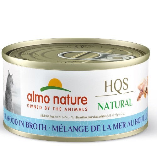 Almo Nature HQS Natural chat - Mélange de la mer au bouillon 70 gr