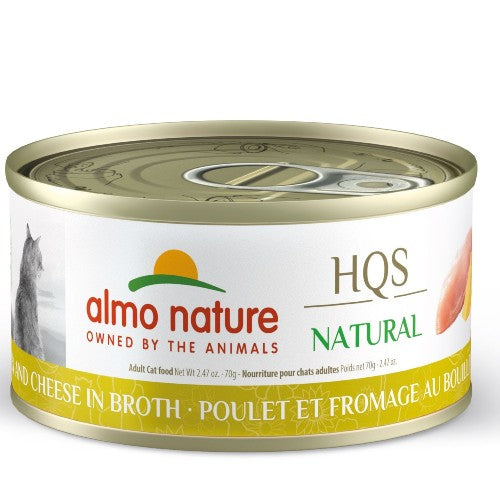 Almo Nature HQS Natural chat - Poulet et fromage au bouillon 70 gr