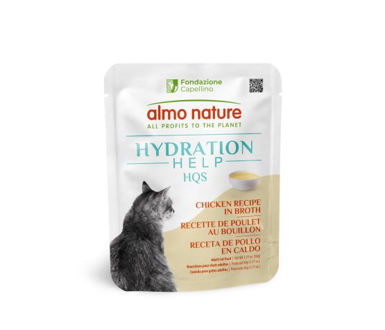 Almo Nature HQS Hydratation Help chat - Recette Poulet au bouillon 50g