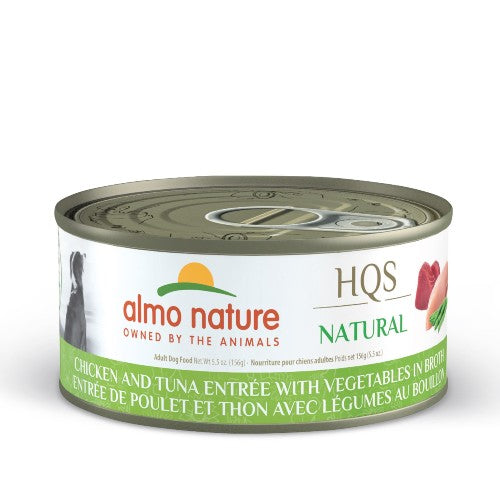 Almo Nature HQS Natural chien - Entrée de poulet et thon avec légumes au bouillon