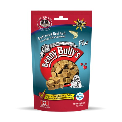 Benny Bully's Gâteries pour chat - Foie boeuf & poisson 25 gr
