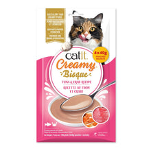 Charger l'image dans la galerie, Bisque Catit Creamy au thon et crabe - Paquet de 4 x 40 gr
