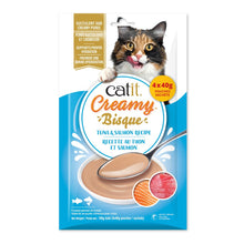 Charger l'image dans la galerie, Bisque Catit Creamy au thon et saumon - Paquet de 4 x 40 gr
