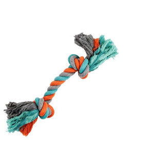 Bud'z Jouet de corde pour chien, avec 2 noeuds orange et bleu large