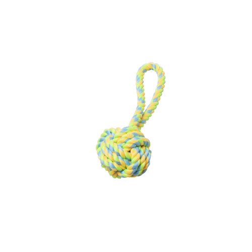 Bud'z Jouet de corde pour chien, pomme de touline avec boucle vert et jaune