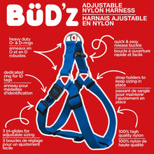 Charger l'image dans la galerie, Bud'z Harnais ajustable en nylon pour chien - Bleu

