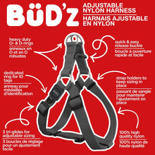 Charger l'image dans la galerie, Bud'z Harnais ajustable en nylon pour chien - Gris
