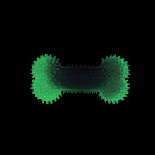 Charger l'image dans la galerie, Bud'z Jouet en caoutchouc lumineux pour chien - Os à pointes - Mauve - 15.5 cm
