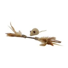 Charger l'image dans la galerie, Bud'z Jouet pour chat - Duo Matatabi - Bâtonnet avec plumes &amp; la souris en jute
