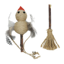 Charger l'image dans la galerie, Bud'z Jouet pour chat - Duo Matatabi - Oiseau &amp; balais en jute avec plumes
