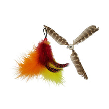 Charger l'image dans la galerie, Bud'z Jouet pour chat - Duo hélicoptère rayé et plumes - 15 cm
