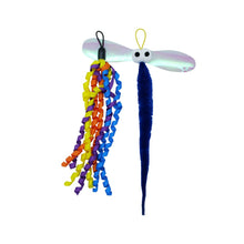 Charger l'image dans la galerie, Bud'z Jouet pour chat - Duo libellule bleue et rubans - 25 cm
