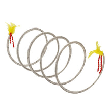 Charger l'image dans la galerie, Bud'z Jouet pour chat - Grand tunnel à ressort avec plume - Gris
