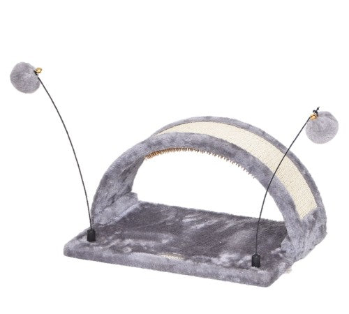 Bud'z Station de jeu pour chat - Denali avec arc de massage - Gris