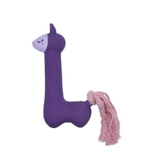 Charger l&#39;image dans la galerie, Bud&#39;z Jouet en latex avec &quot;Squeaker&quot; - Lama - Mauve à queue rose
