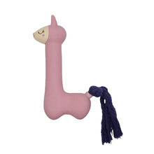 Charger l&#39;image dans la galerie, Bud&#39;z Jouet en latex avec &quot;Squeaker&quot; - Lama - Rose à queue mauve
