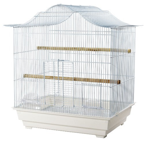 Cage Camelia pour perruches / pinsons / serins, Blanche