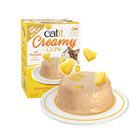 Mousse Catit Creamy Cups, Poulet avec ananas, 4 x 25g