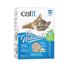Charger l&#39;image dans la galerie, Litière agglomérante Multi-Chats Go Natural! Catit, Mélange cosses de pois et bentonite, parfum de vanille, boîte de 6.4kg

