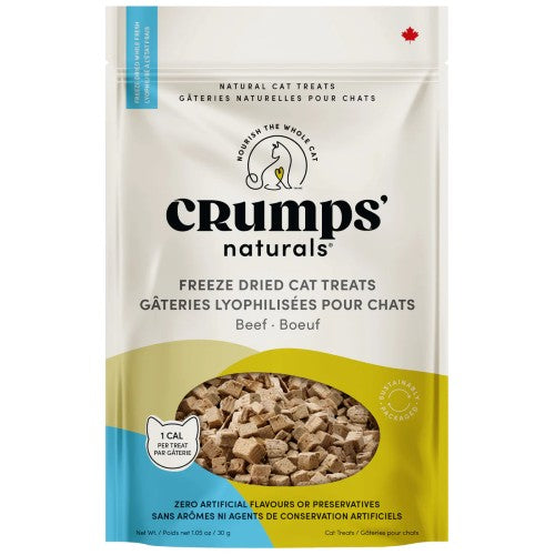 Crumps' Naturals Gâteries pour chat - Bœuf lyophilisé - 30 gr