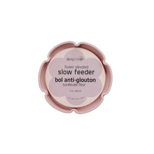 Charger l&#39;image dans la galerie, Dexypaws Bol surélevé en céramique pour chat 7.75 oz - Avec ralentisseur - Forme de fleur - Rose poudré
