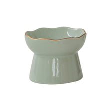 Charger l&#39;image dans la galerie, Dexypaws Bol surélevé en céramique pour chat 7.75 oz - Vert sauge
