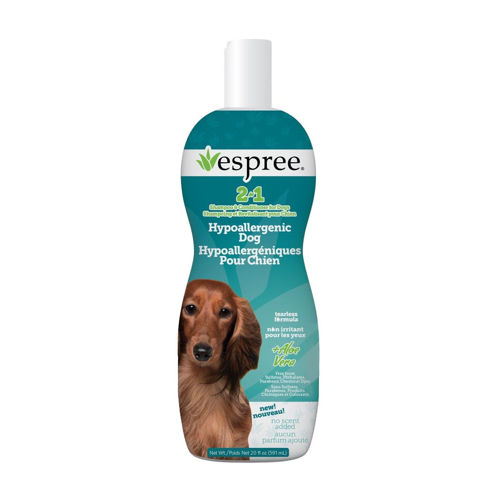 Espree Shampoing et revitalisant 2 en 1 pour chien - Hypoallergénique - Sans parfum 591 ml