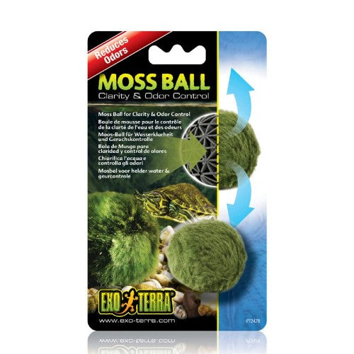 Boule de mousse Moss Ball Exo Terra pour le contrôle de la clarté de l'eau et des odeurs