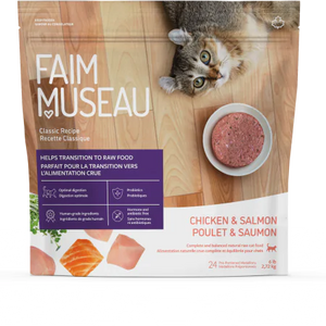Nourriture crue pour chat Faim Museau - Poulet et saumon