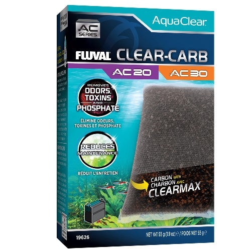 Fluval Masse filtrante Clear-Carb pour filtre à moteur AC20/AC30 AquaClear, 55 g